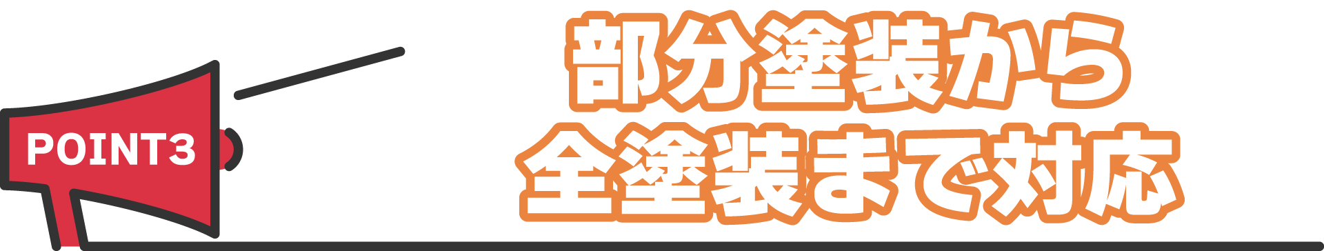 部分塗装から全塗装まで対応